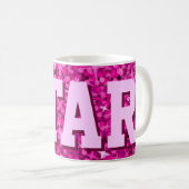 Mok 'STAR' voor roze afdrukken van Glitz (Voorkant rechts)