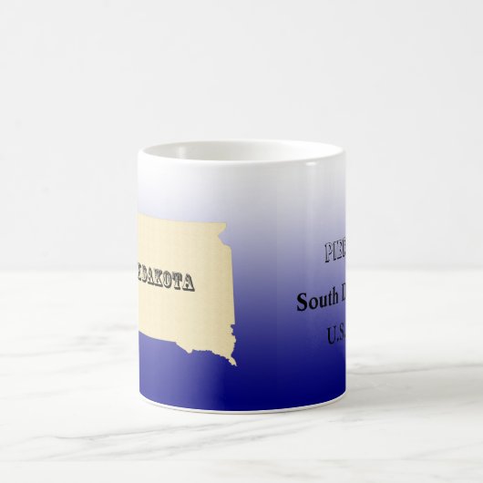 Mok - State Map South Dakota met City (Center)