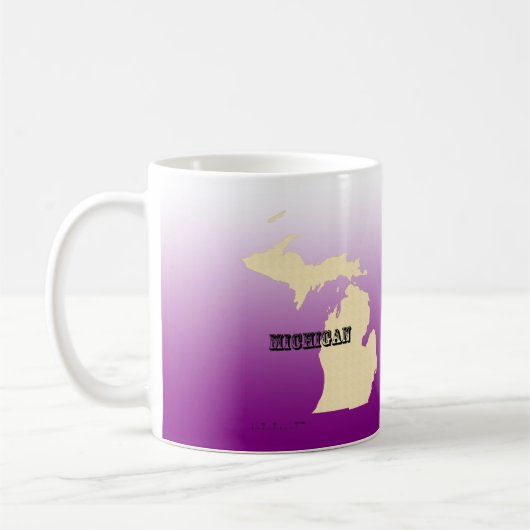 Mok - State Map van Michigan met City (Links)