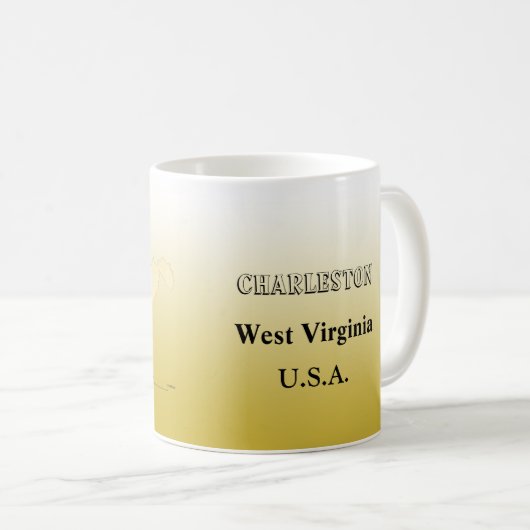 Mok - State Map West Virginia met City (Voorkant rechts)