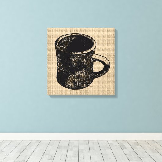 Mok stempel op Canvas (Insitu (Houten vloer))