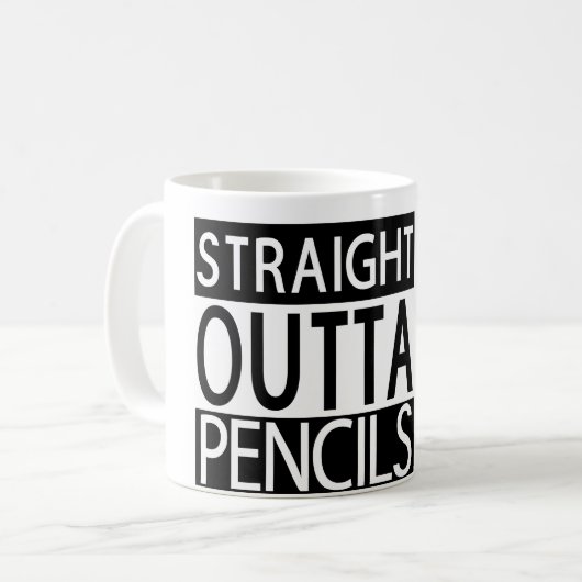 Mok Straight Outta Pencils (Voorkant links)