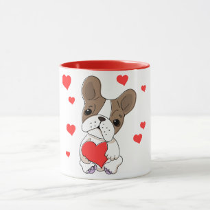 mok "Sweet Dog Holding Heart"