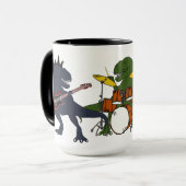 Mok T-Rex Rock Band Coffee (Voorkant links)