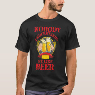 Mok T voor door bieren Drink feestbalk T-shirt