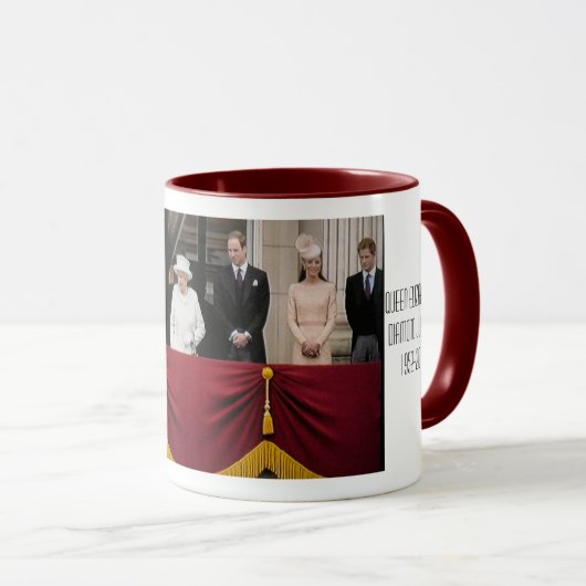 Mok ter herdenking van koningin Elizabeth Diamond  (Voorkant rechts)