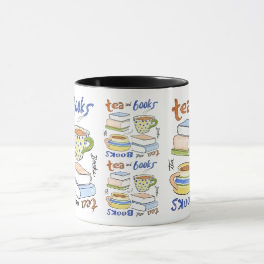 Mok thee en boeken (Midden)