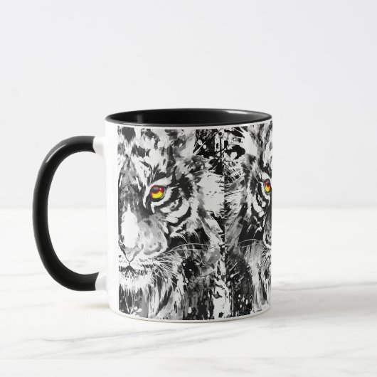 Mok Tiger Coffee | Tijgerzwart-witte Mok (Links)