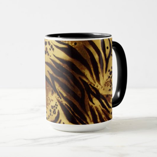 Mok Tiger Stripes Safari Print Coffee (Voorkant rechts)