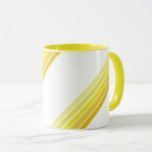 Mok - tinten van gele diagonale strepen (Voorkant rechts)