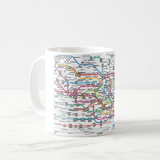 Mok Tokio-metrokaart (Voorkant links)