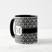 Mok Trendy Monogrammed Damask (Voorkant links)
