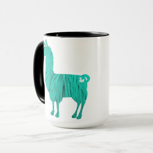 Mok Turquoise Furry Llama (Voorkant links)