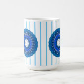 Mok Turquoise Pinstriped Blue Mandala (Center)