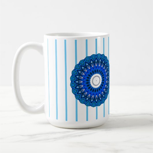 Mok Turquoise Pinstriped Blue Mandala (Links)