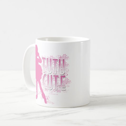 Mok Tutu Cute (roze) koffie (Voorkant links)