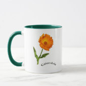 Mok - Twee calendulabloemen (Links)