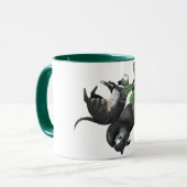 Mok | Twee katten liggen bij een plant (Voorkant links)