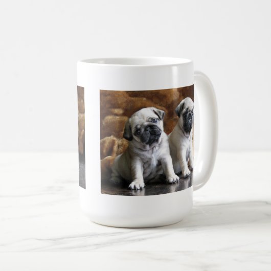 Mok twee pugs (Voorkant rechts)