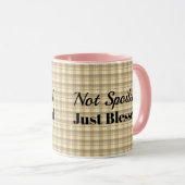 Mok-Twee Tone-Tan Pset-Not Spoiled Just Blessed Mok (Voorkant rechts)