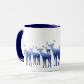 Mok-twee-toon-blauw deer/elk mok (Voorkant links)