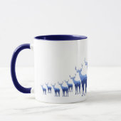 Mok-twee-toon-blauw deer/elk mok (Links)