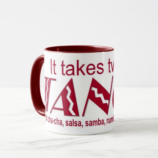 mok "Twee tot Tango" (Voorkant links)