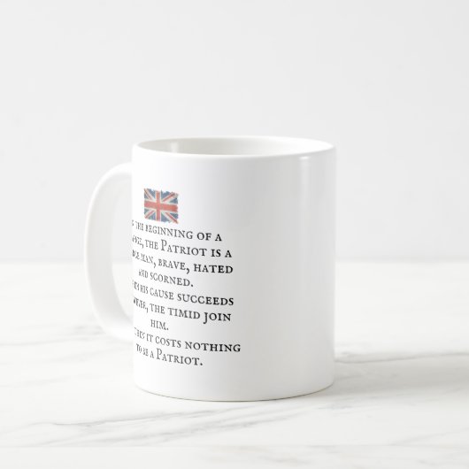 Mok - Union Jack Flag met vaderlandsliefde 14 (Voorkant links)