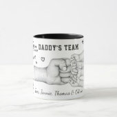 Mok Vader Vaderdag Cadeau Aangepaste Naam Baby (Midden)