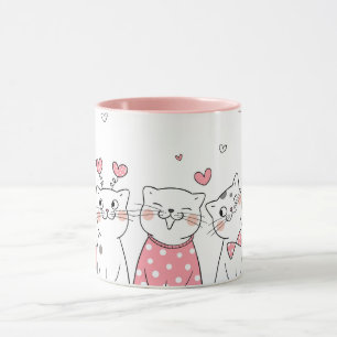 Mok valentijnse katten