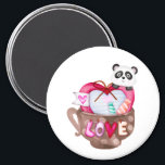Mok valentijnse liefdesprogramma Panda Magneet<br><div class="desc">Valentijns Mok Liefde Panda Gift Circle Magnet Classic Collectie.</div>