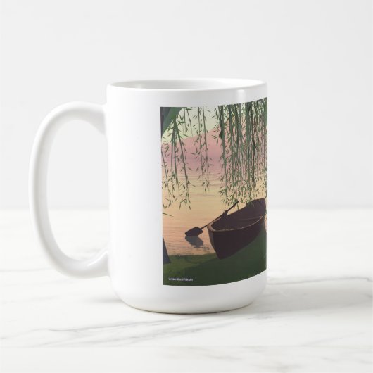 mok van 14 oz met "Onder de Wilgen" afbeelding (Links)
