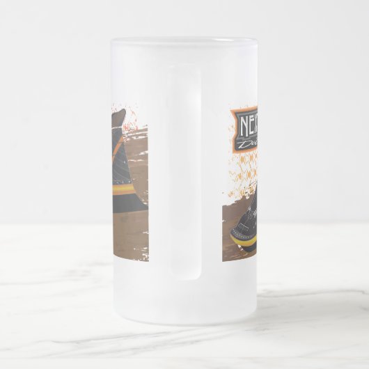 Mok van 16 oz bevroren glas (Handvat)