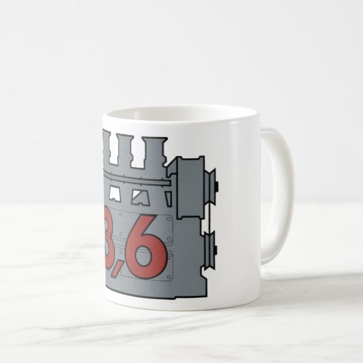 mok van 3,6-motorkoffie (Voorkant rechts)