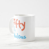 Mok van 50 en Fabulous Birthday (Voorkant links)