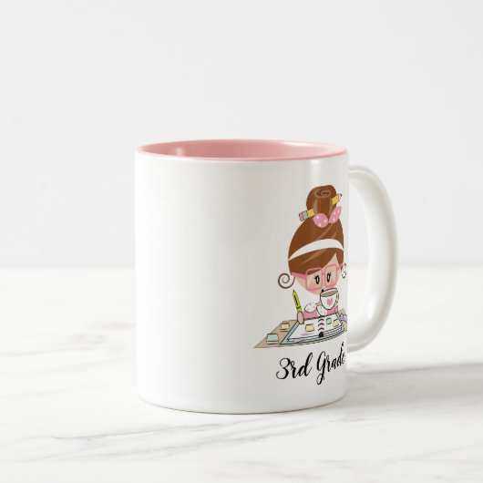 Mok van aangestelde leraar Brunette (Voorkant rechts)
