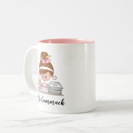 Mok van aangestelde leraar Brunette (Voorkant links)