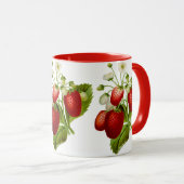 Mok van Aardbeienpatroon in landstijl (Voorkant rechts)