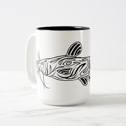 Mok van abstracte vangsten (Voorkant links)