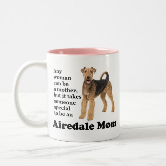 Mok van Airedale mama (Links)