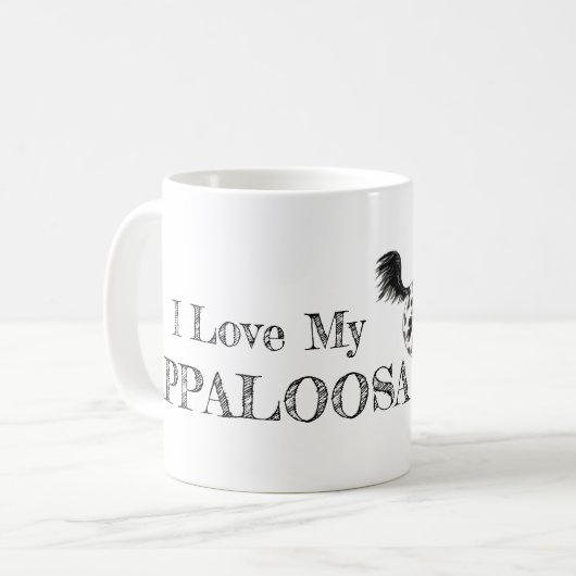 mok van appaloosa-paard (Voorkant links)