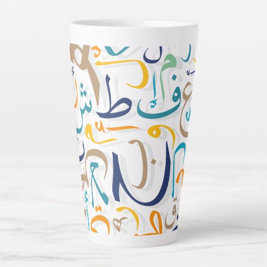 Mok van Arabische brieven koffie (Voorkant)