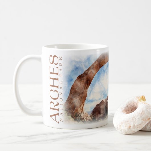 Mok van Arches National Park Coffee (Met donut)