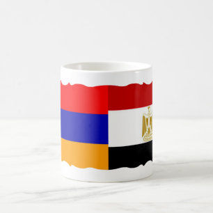 Mok van Armeense en Egyptische vlagkoffie