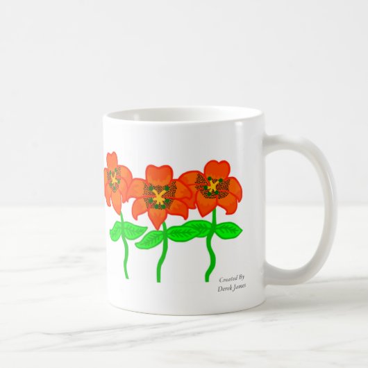 Mok van Beauful Tiger Lilies Coffee (Rechts)