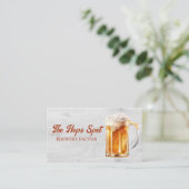 Mok van Beer Foaming | houtnerf Visitekaartje (Staand voorkant)