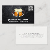 Mok van Beer Toast | QR-code-Visitekaartje Visitekaartje (Voorkant / Achterkant)