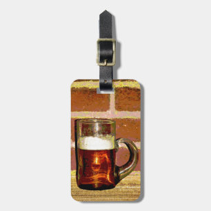 Mok van bier bagagelabel