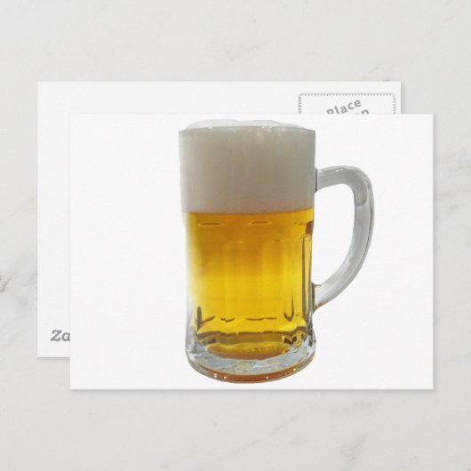 Mok van bier briefkaart (Voorkant / Achterkant)