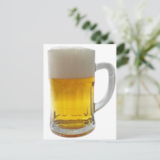 Mok van bier briefkaart (Staand voorkant)
